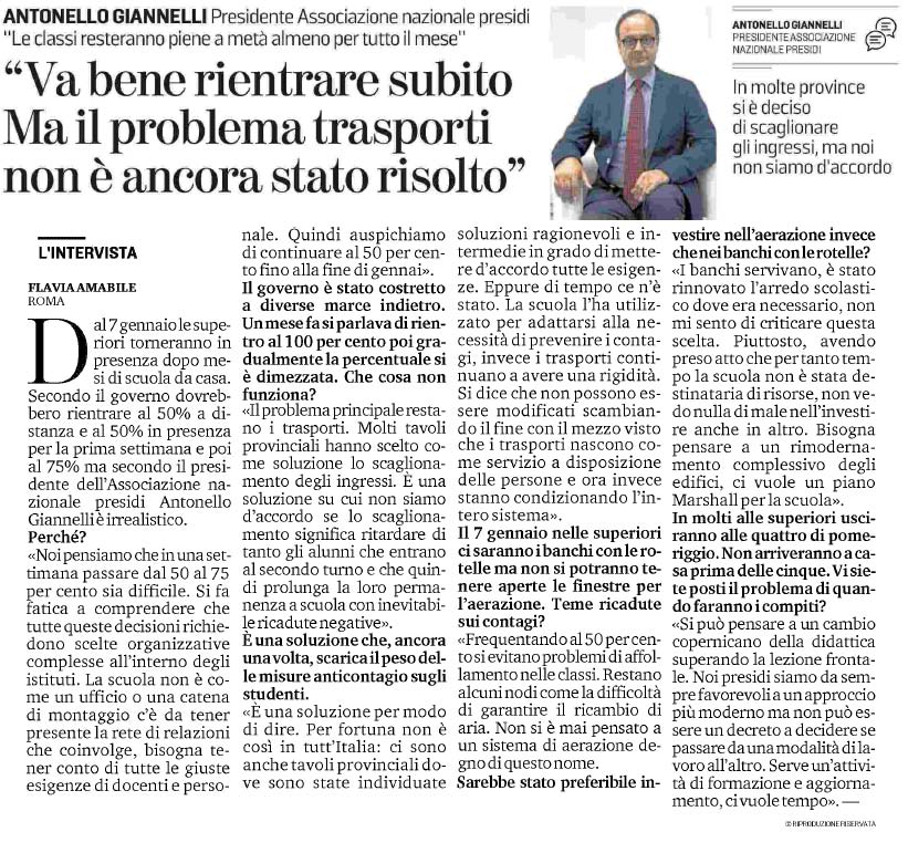 02 gennaio 2021 la stampa