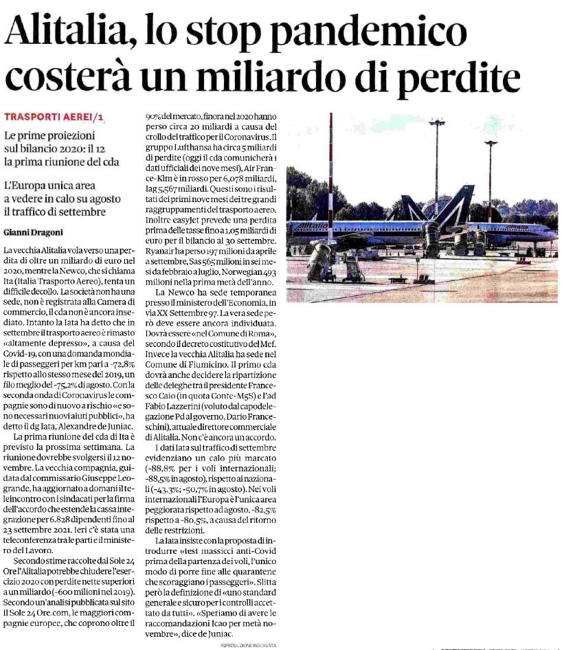 05 novembre 2020 IL SOLE 24ORE