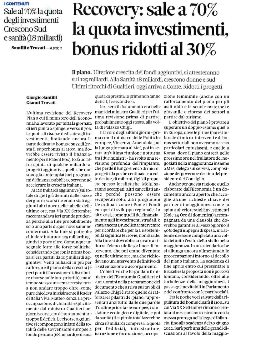 06 gennaio 2021 il sole24ore Page 1