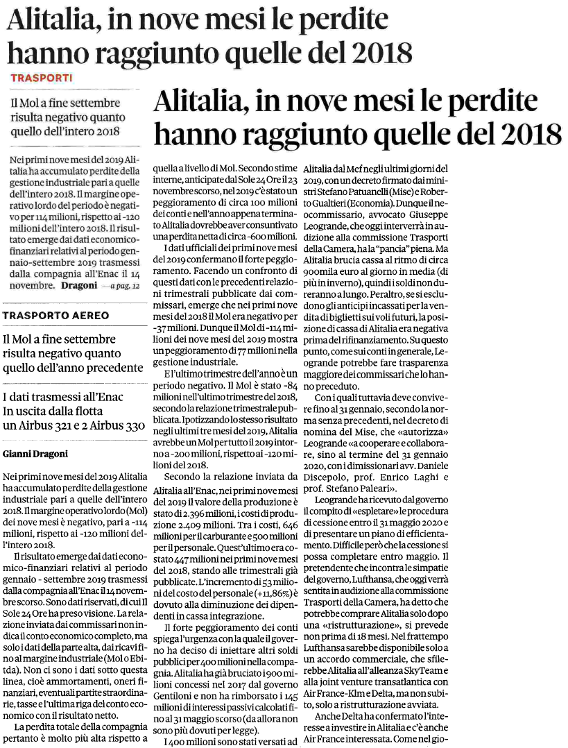 07 gennaio 2020 il sole24ore Page 1