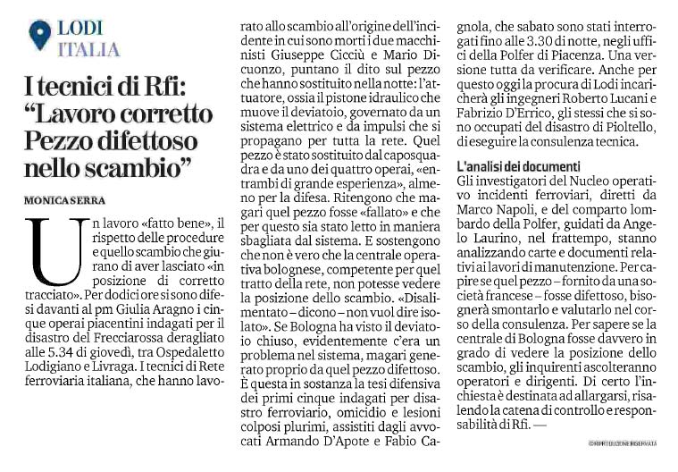 10 febbraio 2020 la stampa