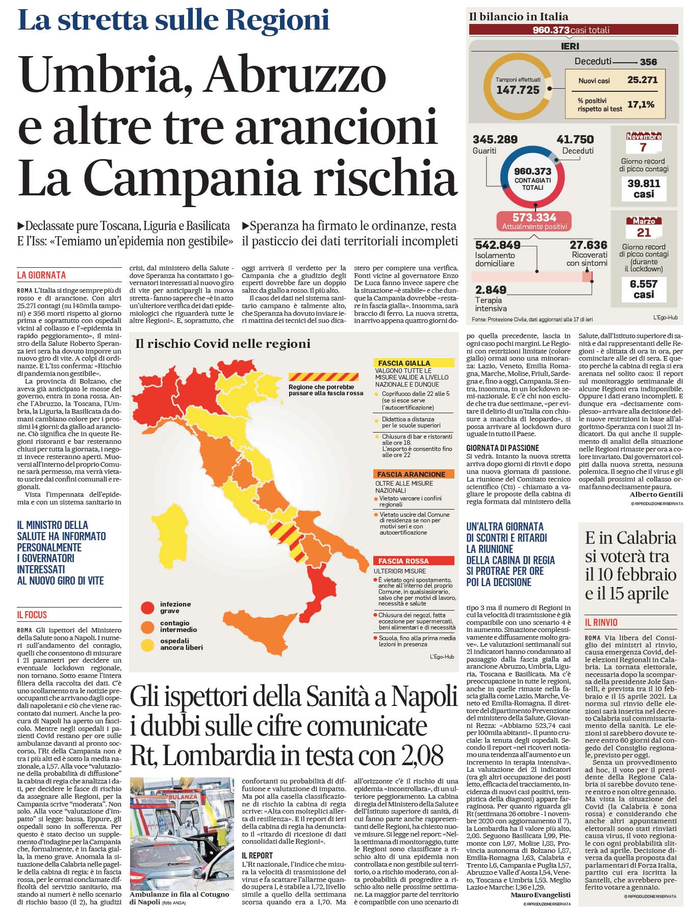 10 novembre 2020 il messaggero