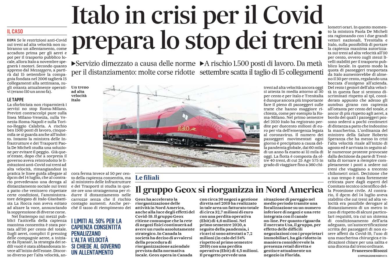 10 settembre 2020 il messaggero