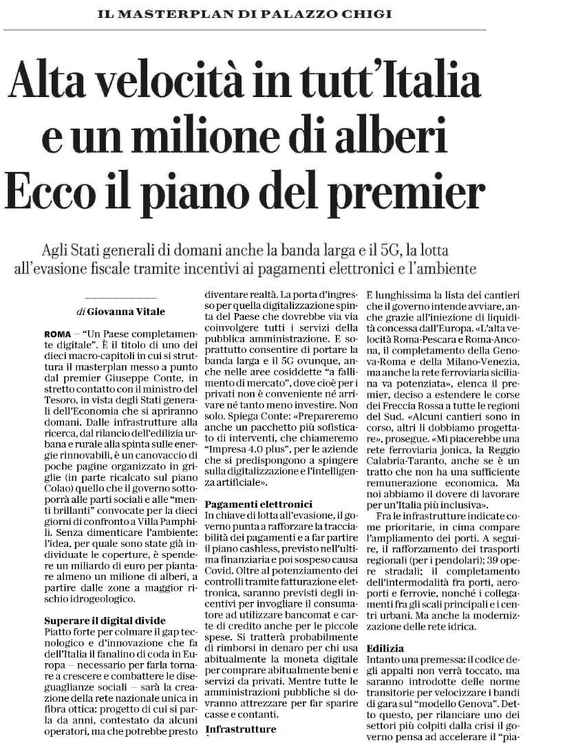 12 giugno 2020 repubblica Page 1