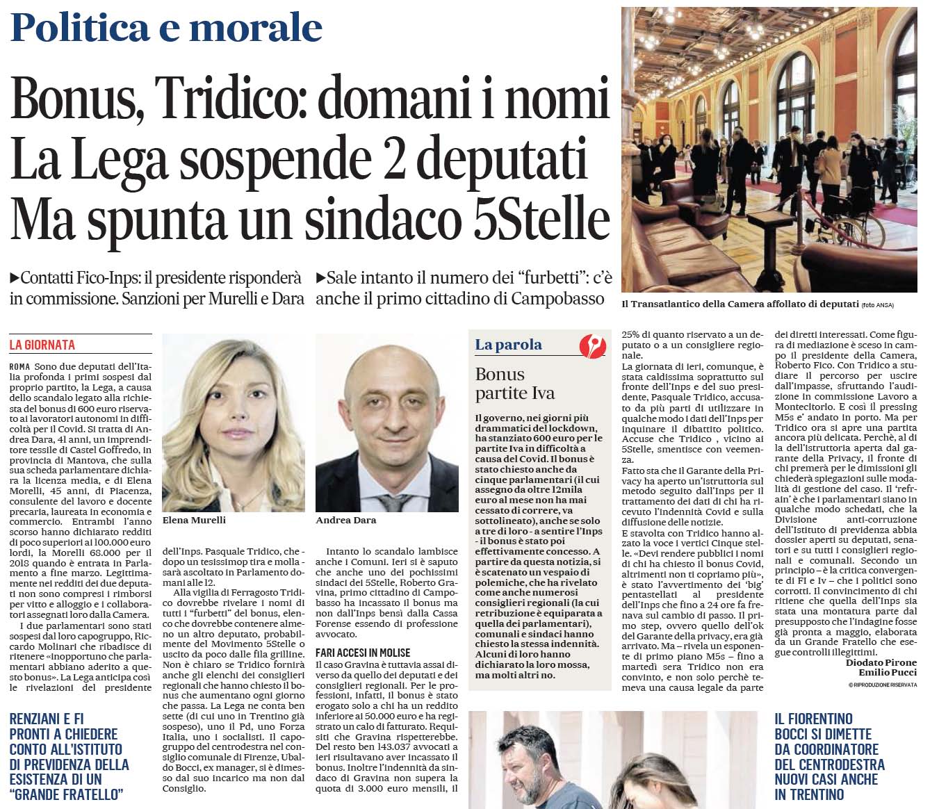 13 agosto2020 il messaggero