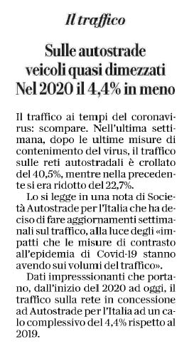 14 MARZO 2020 repubblica autostrade