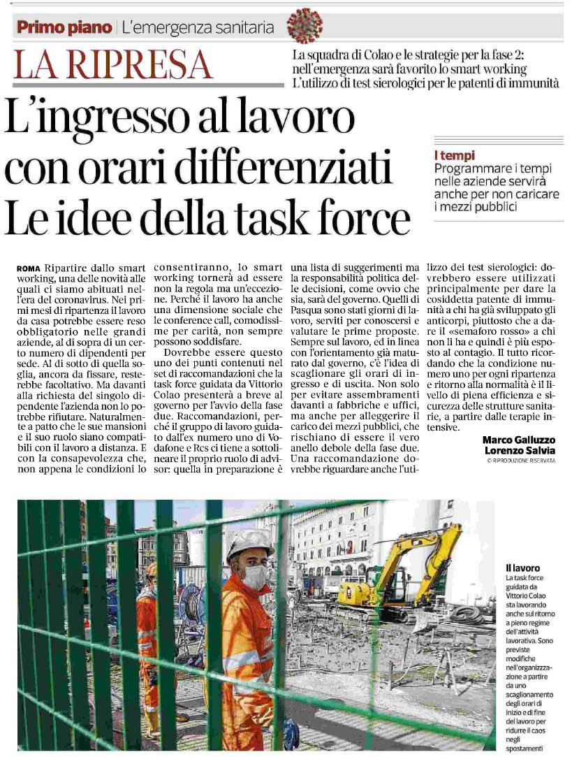 14 aprile 2020 corriere della sera