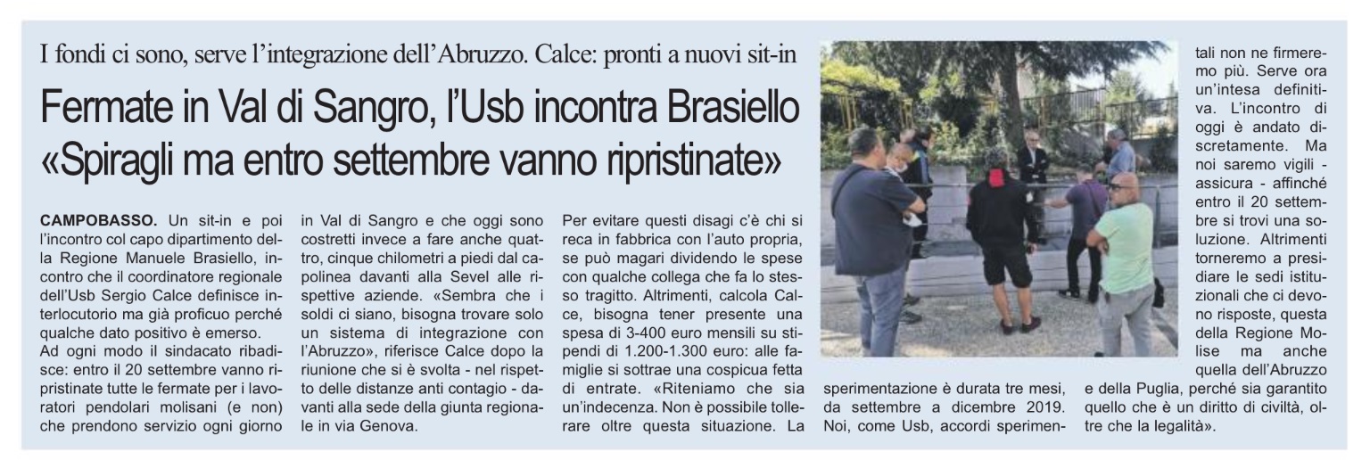 17 luglio 2020 primo piano molise val di sangro