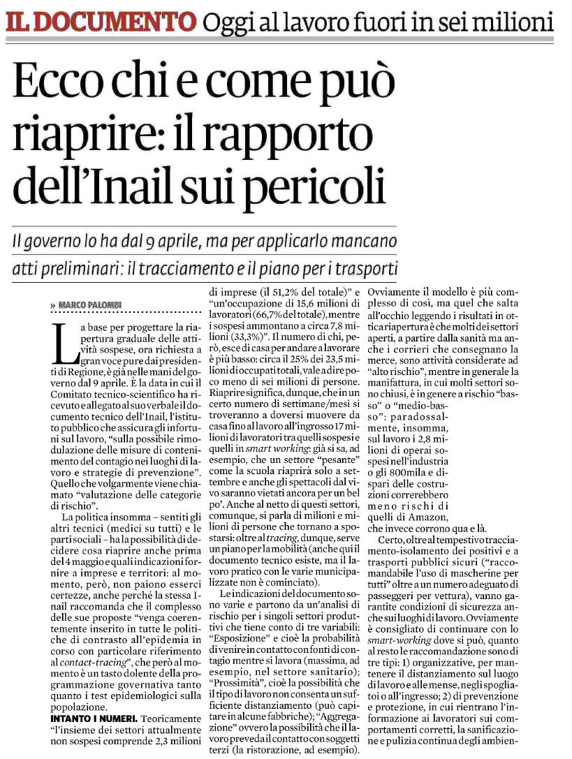 19 aprile 2020 il fatto quotidiano Page 1