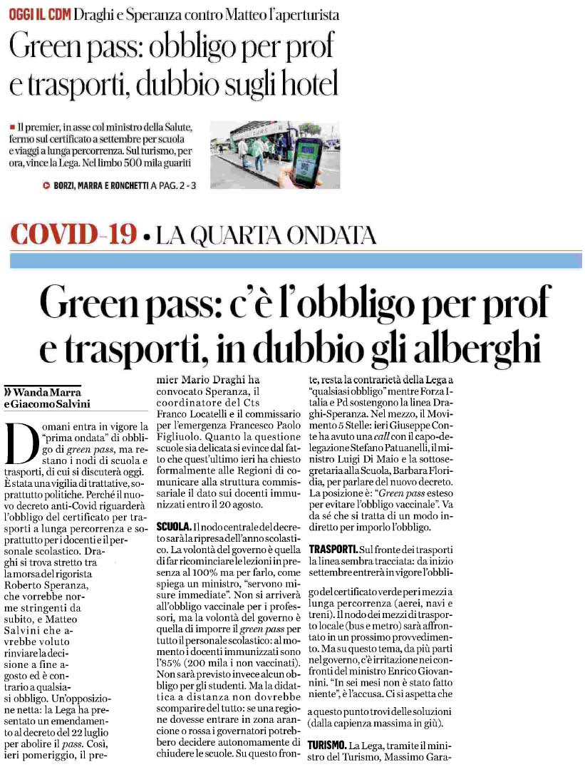 05 AGOSTO 2021 il fatto quotidiano Page 1