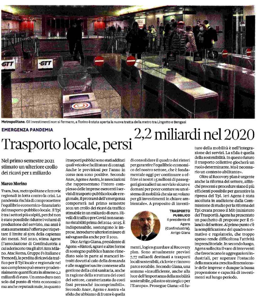 24 febbraio 2021 il sole24ore tpl