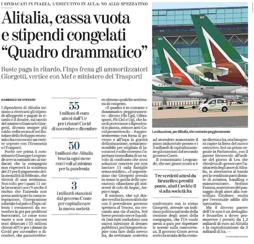 24 febbraio 2021 la stampa