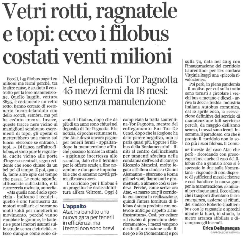 24 ottobre 2021 corriere della sera roma