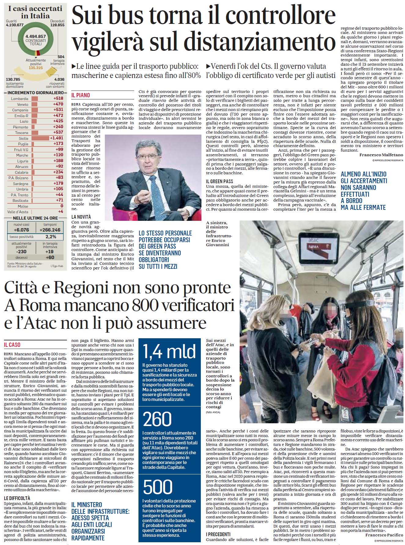 25 AGOSTO 2021 il messaggero