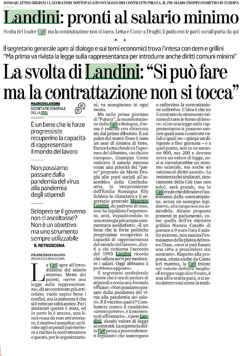 25 settembre 2021 la stampa Page 1