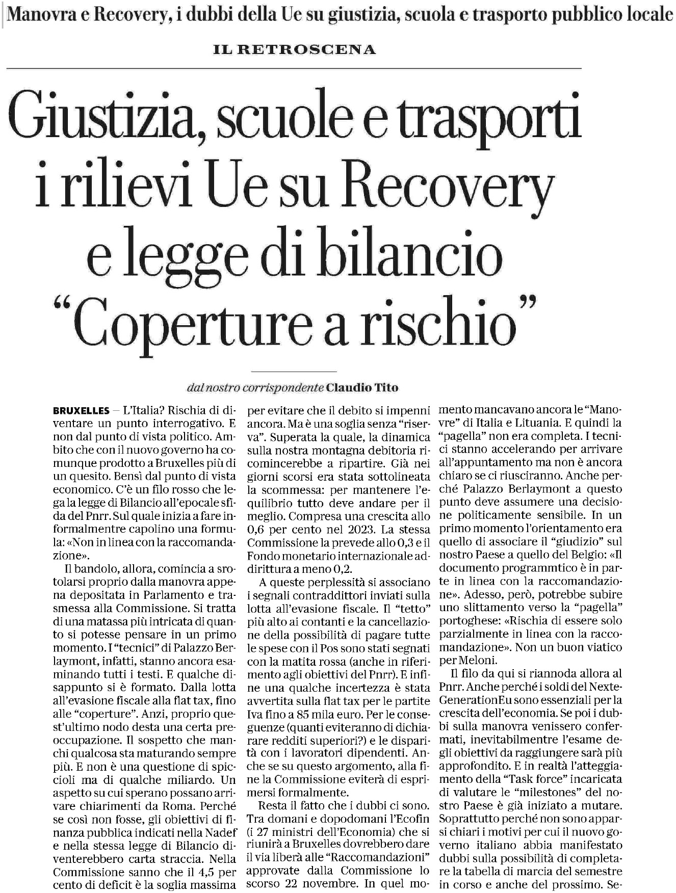 04 dicembre 2022 repubblica Pagina 1