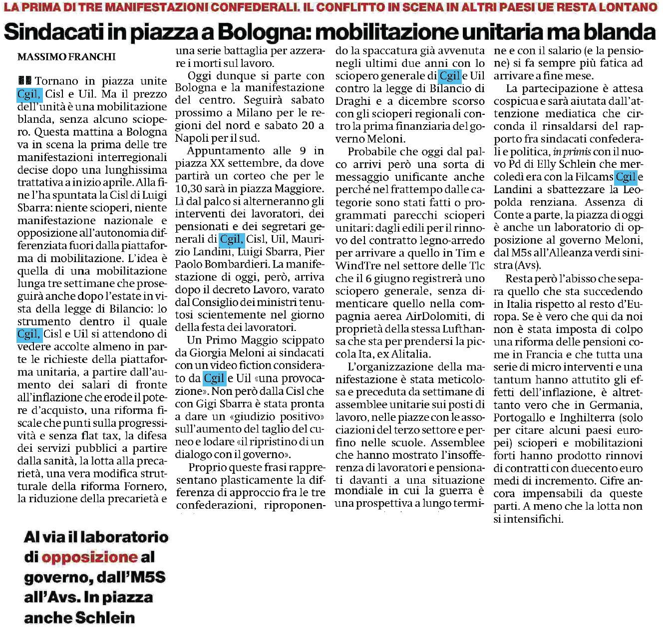 06 maggio 2023 il manifesto