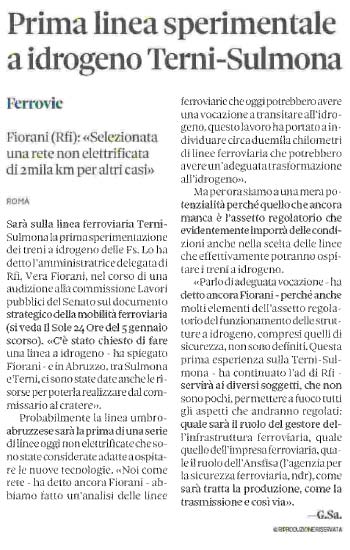 09 febbraio 2022 il sole24ore idrogeno