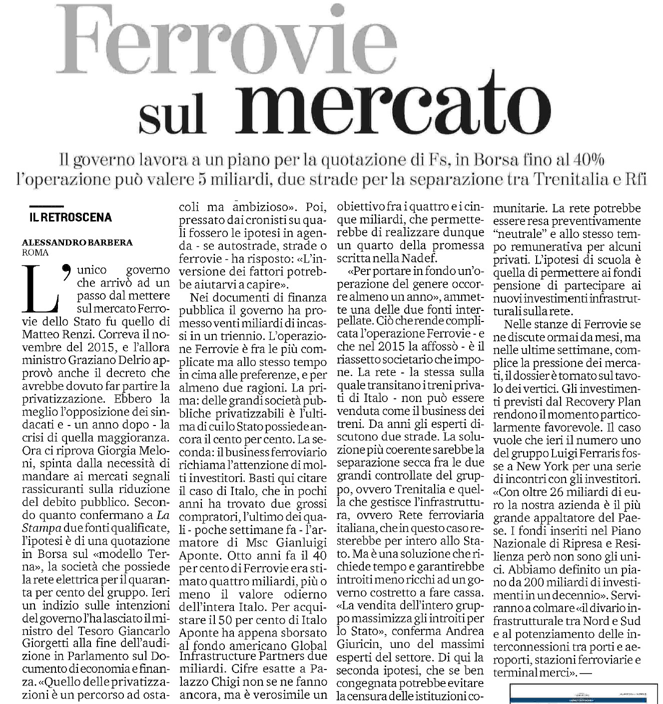 11 ottobre 2023 la stampa