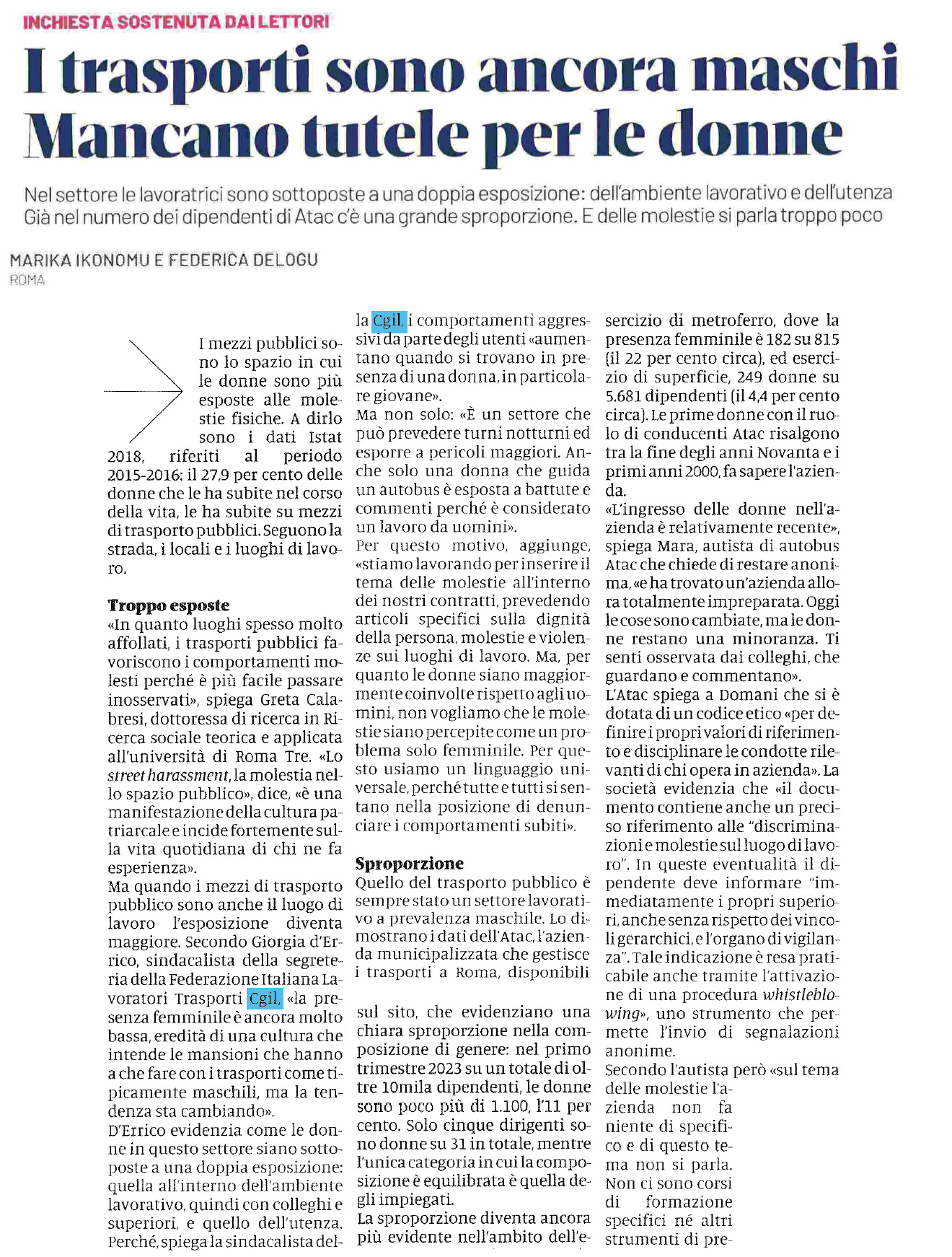 11 settembre 2023 domani Pagina 1