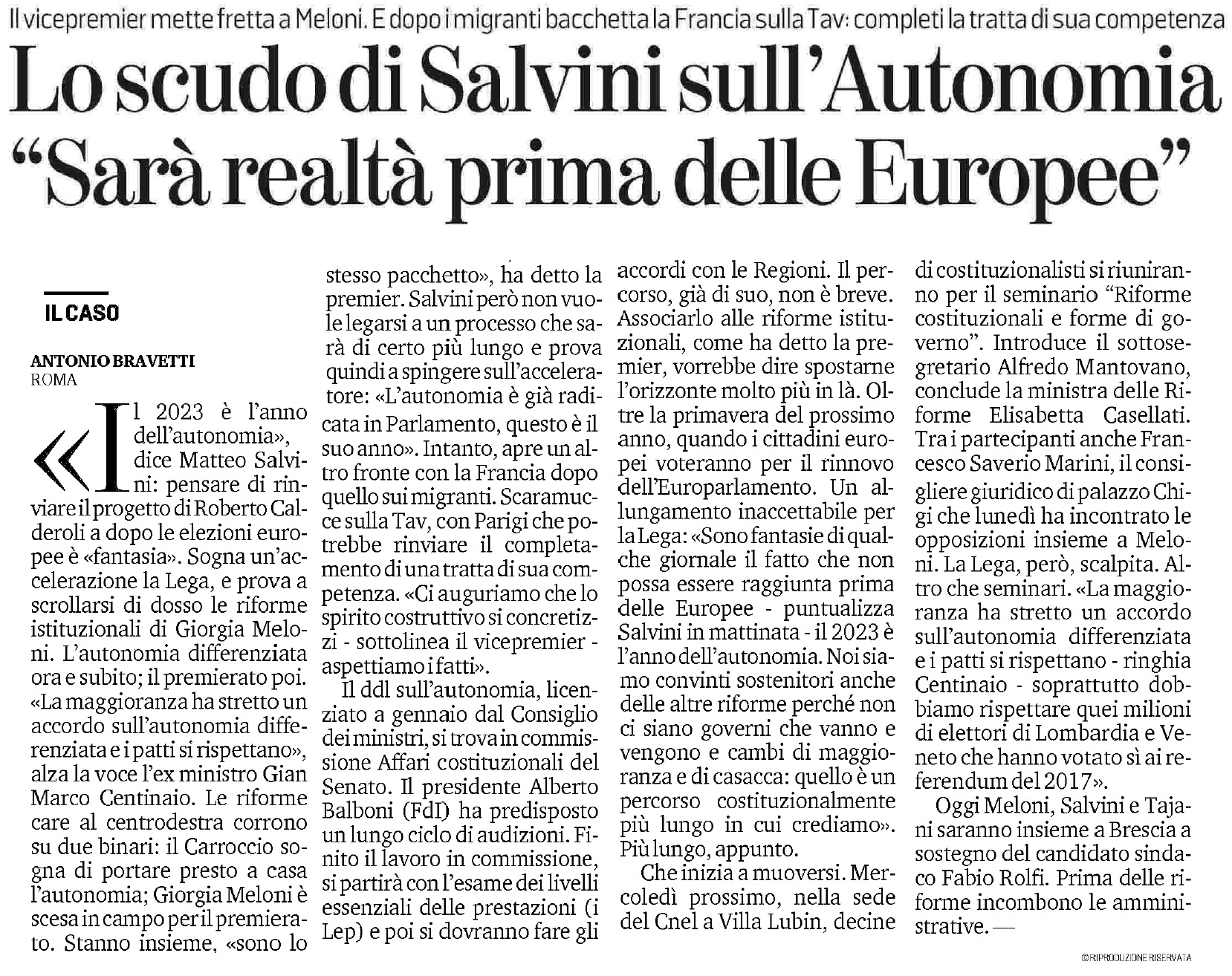 12 maggio 2023 la stampa salvini