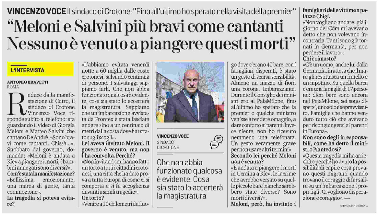 12 marzo 2023 la stampa