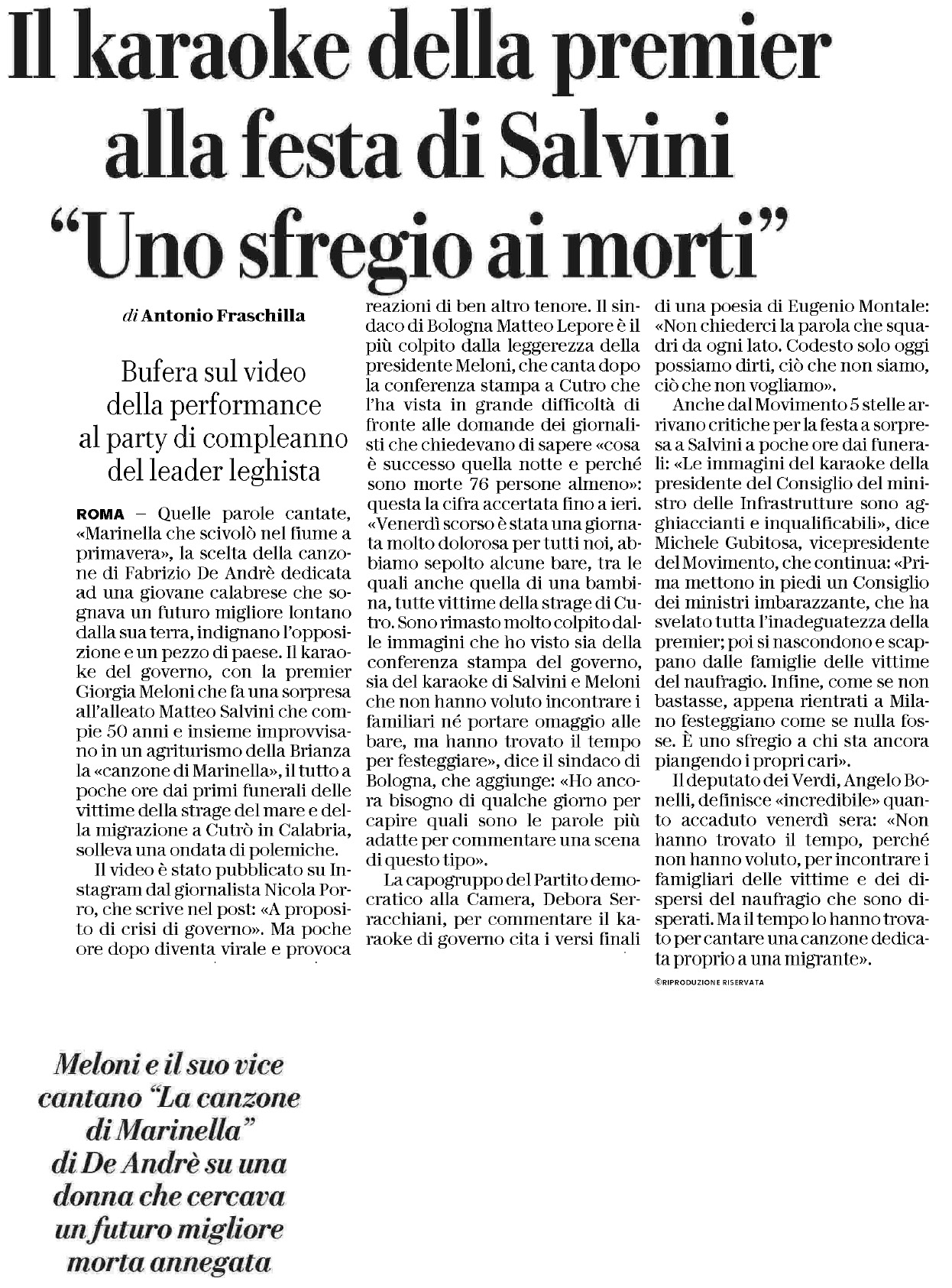 12 marzo 2023 repubblica