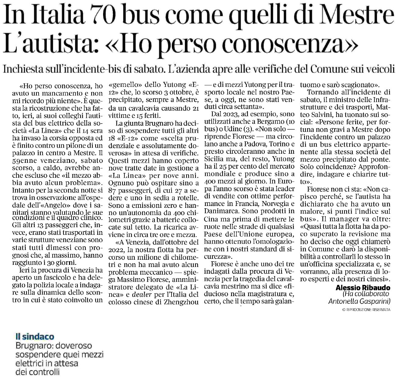 16 ottobre 2023 corriere della sera mestre