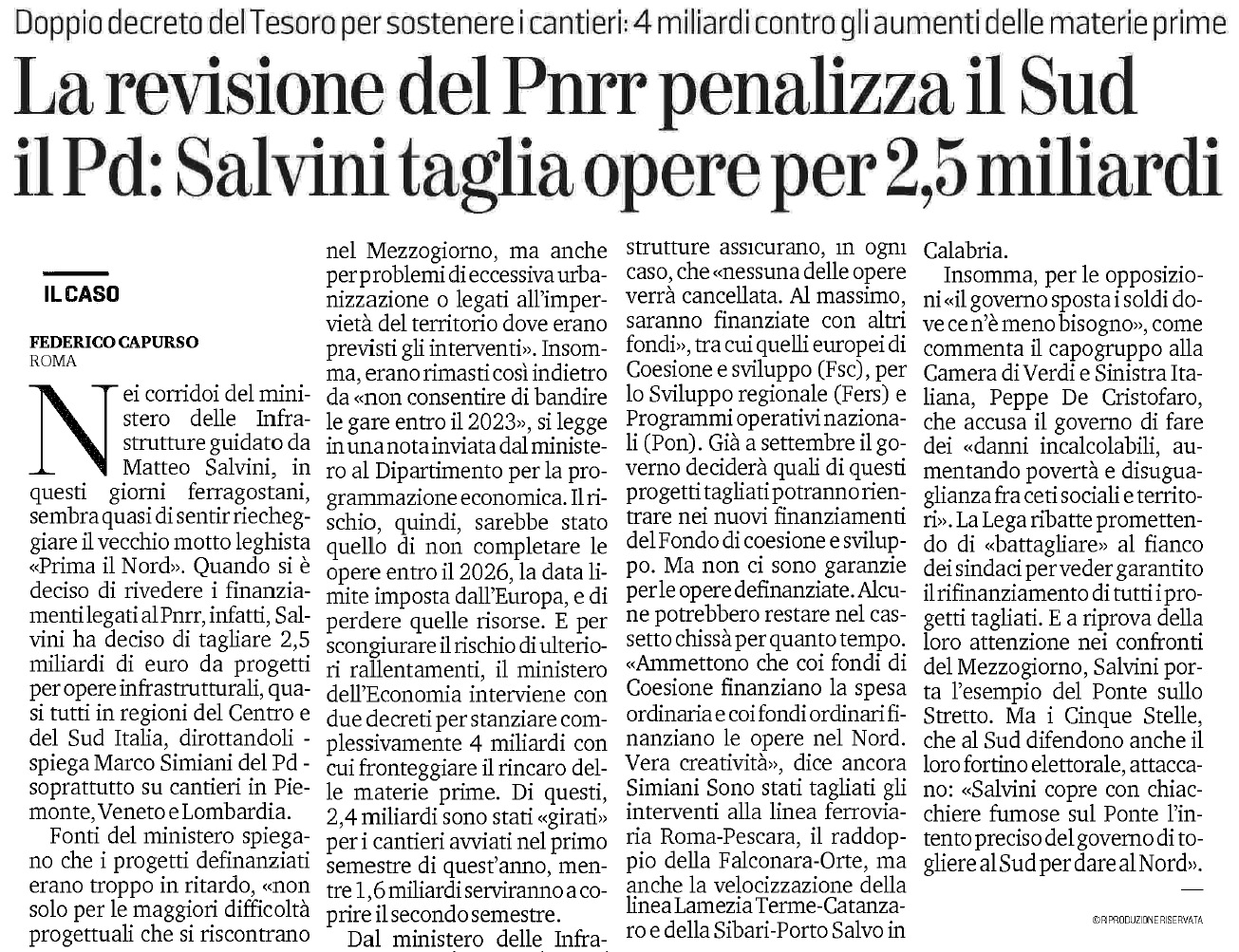 17 agosto 2023 la stampa