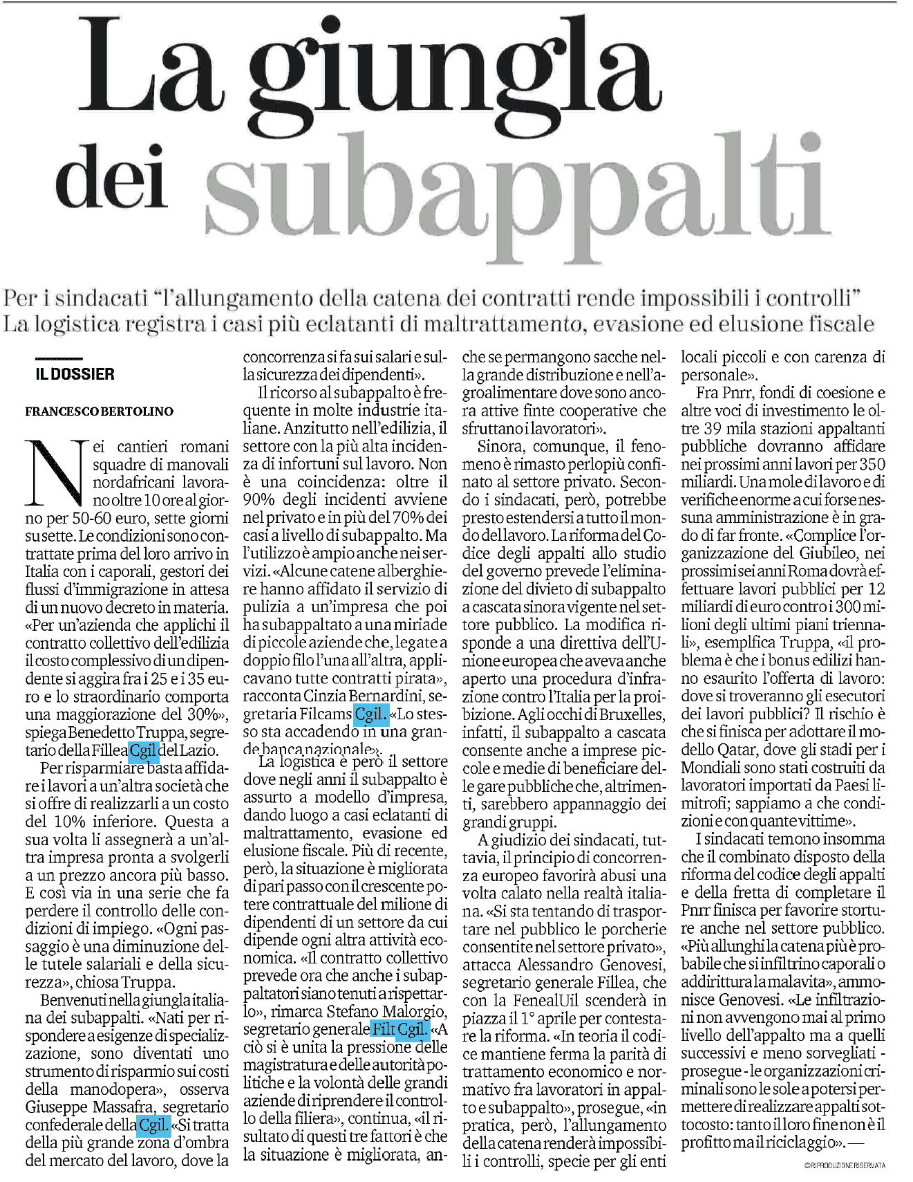 24 marzo 2023 la stampa Pagina 1