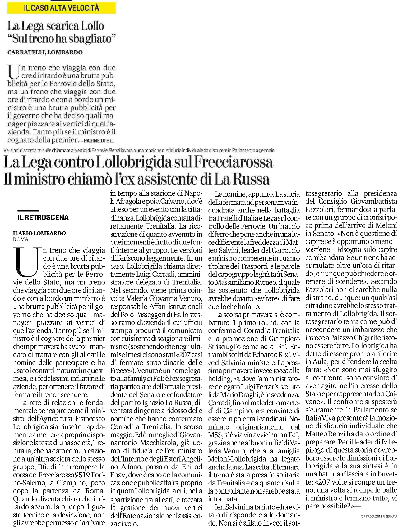 24 novembre 2023 la stampa Pagina 1