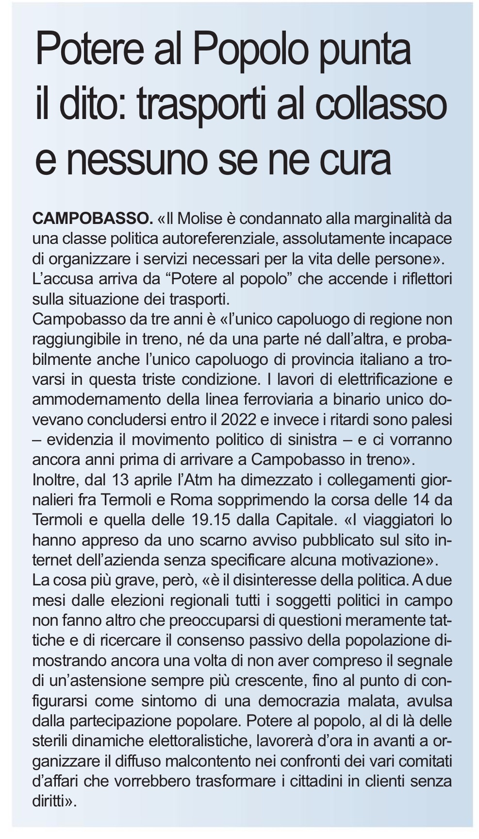 29 aprile 2023 primo piano