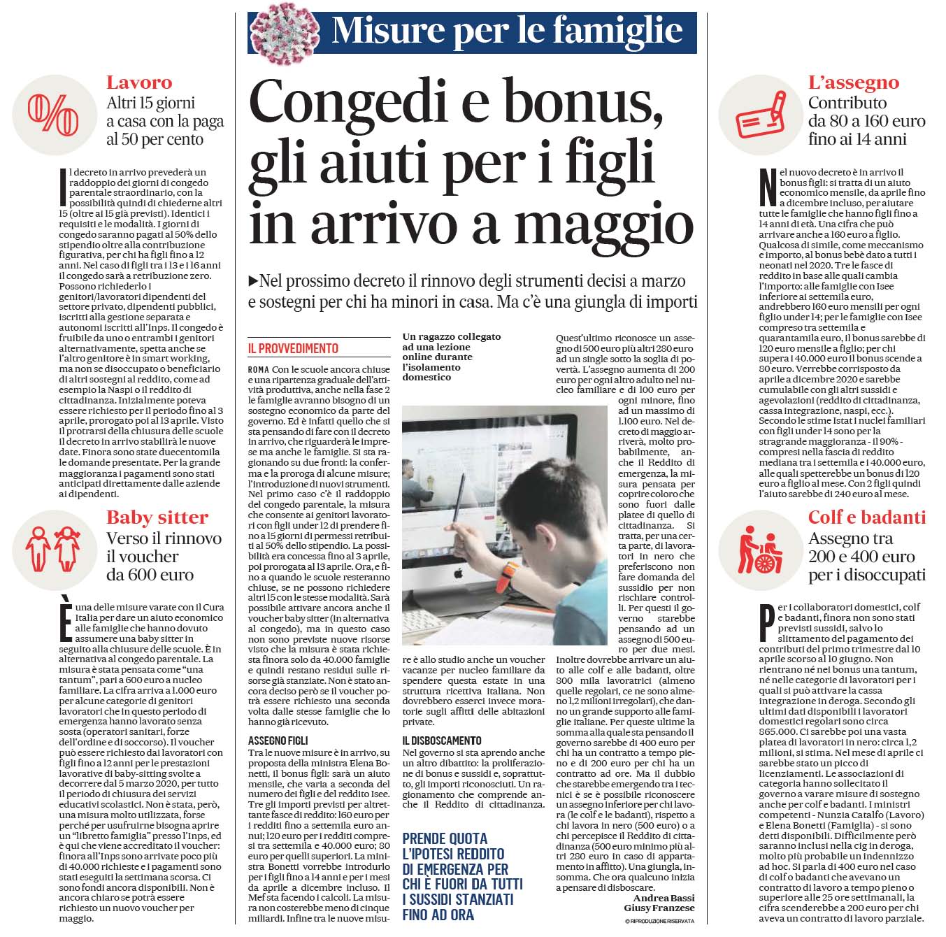 20 aprile 2020 il messaggero misure