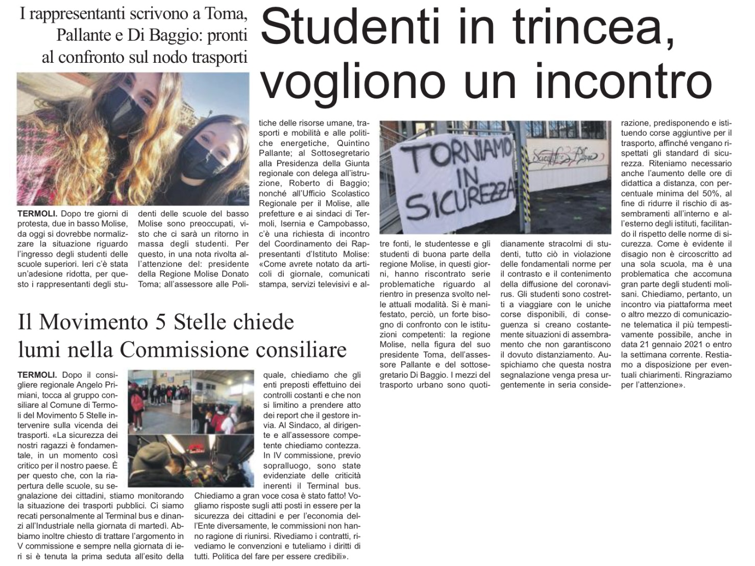 21 gennaio 2021 PrimoPiano Molise studenti