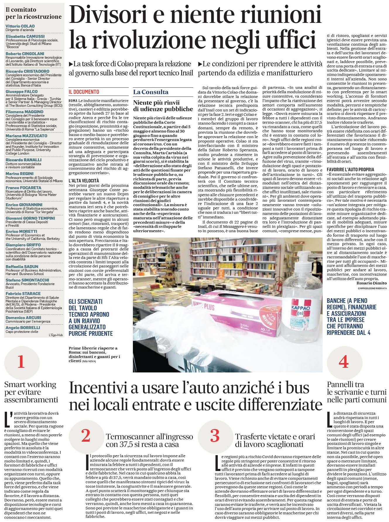 21 marzo 2020 il messaggero fase2