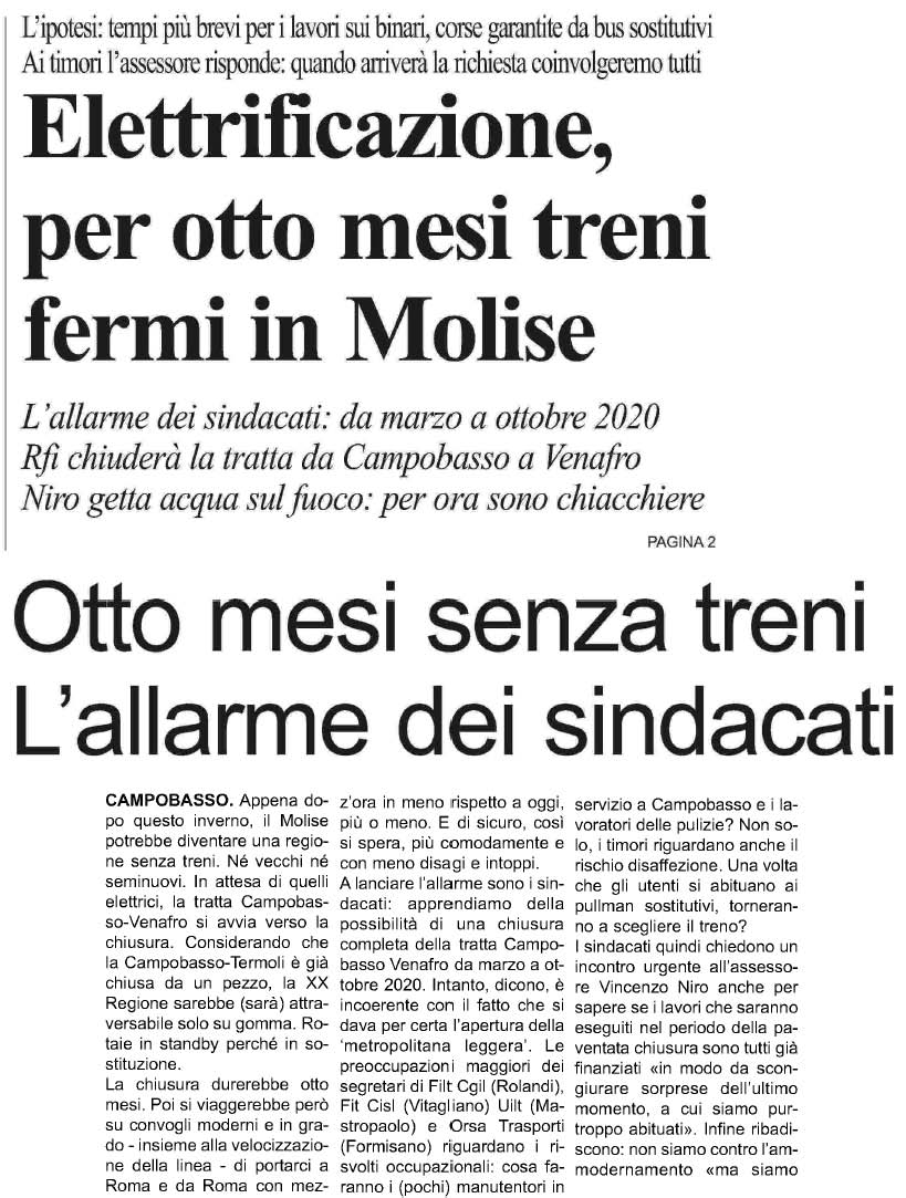 22 dicembre 2019 primo piano molise Page 1