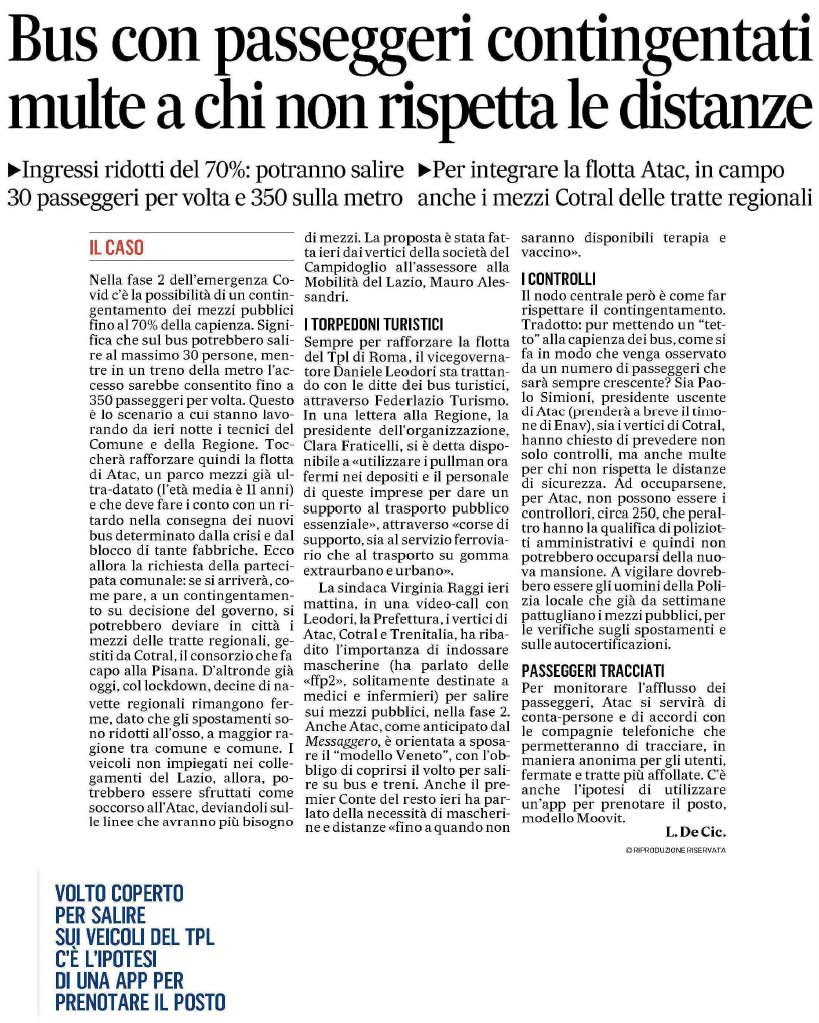 22 marzo 2020 il messaggero Page 1