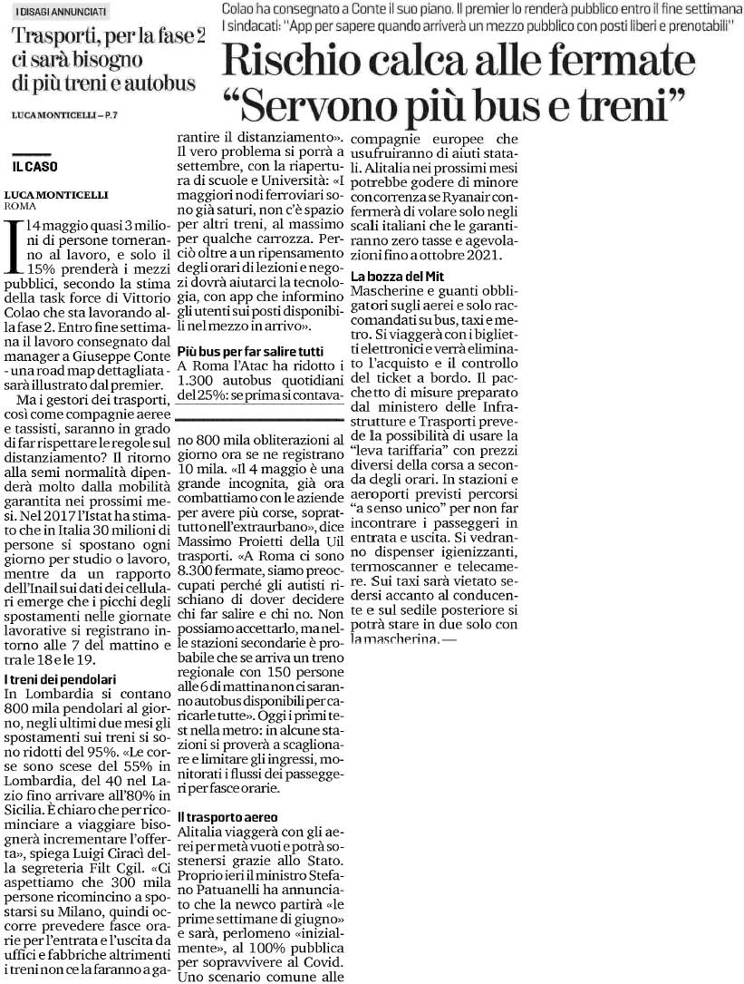 24 aprile 2020 la stampa