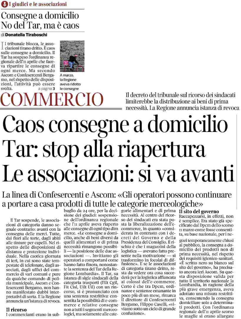 25 aprile 2020 corriere della sera tar Page 1