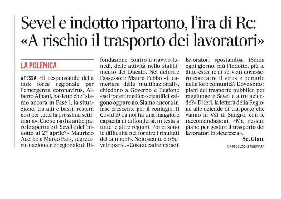 25 aprile 2020 il messaggero