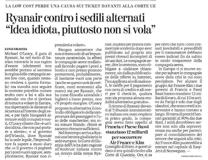 25 aprile 2020 la stampa