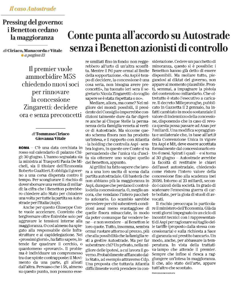 25 maggio 2020 repubblica