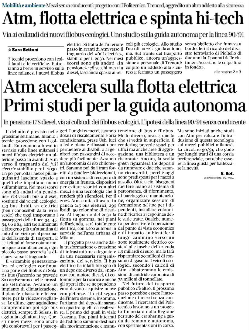 26 gennaio 2020 corriere della sera atm Page 1