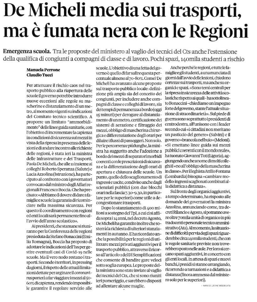 27 agosto 2020 il sole24ore Page 1