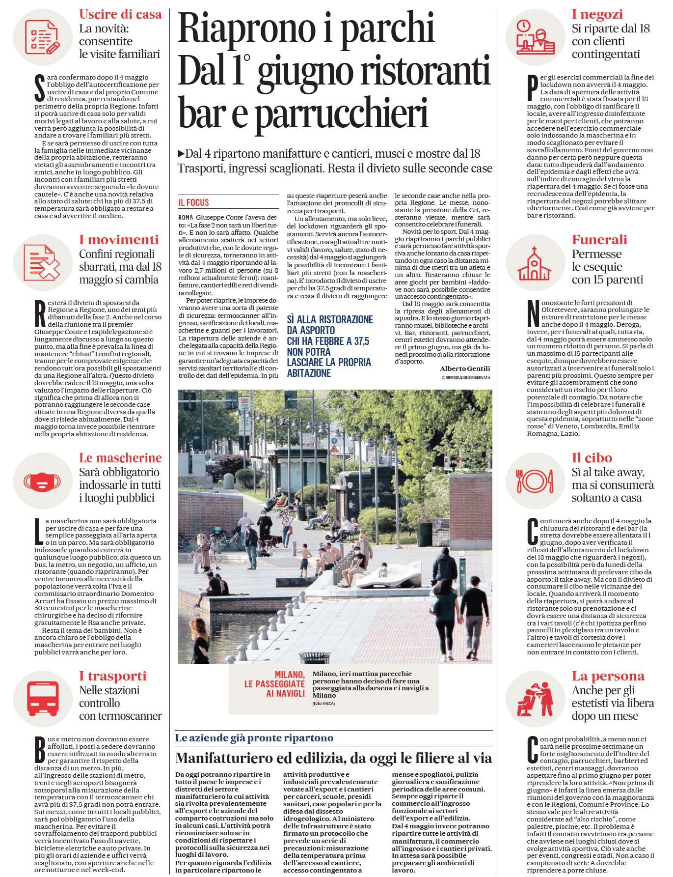 27 aprile 2020 il messaggero