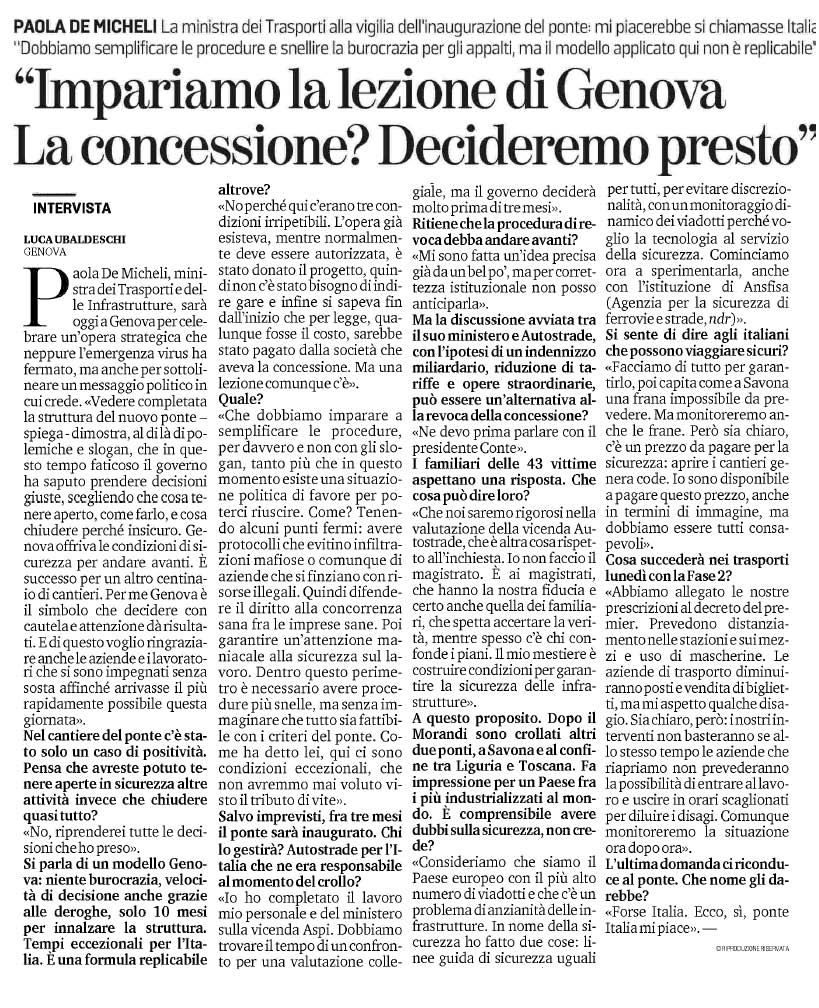 28 aprile 2020 la stampa Page 1