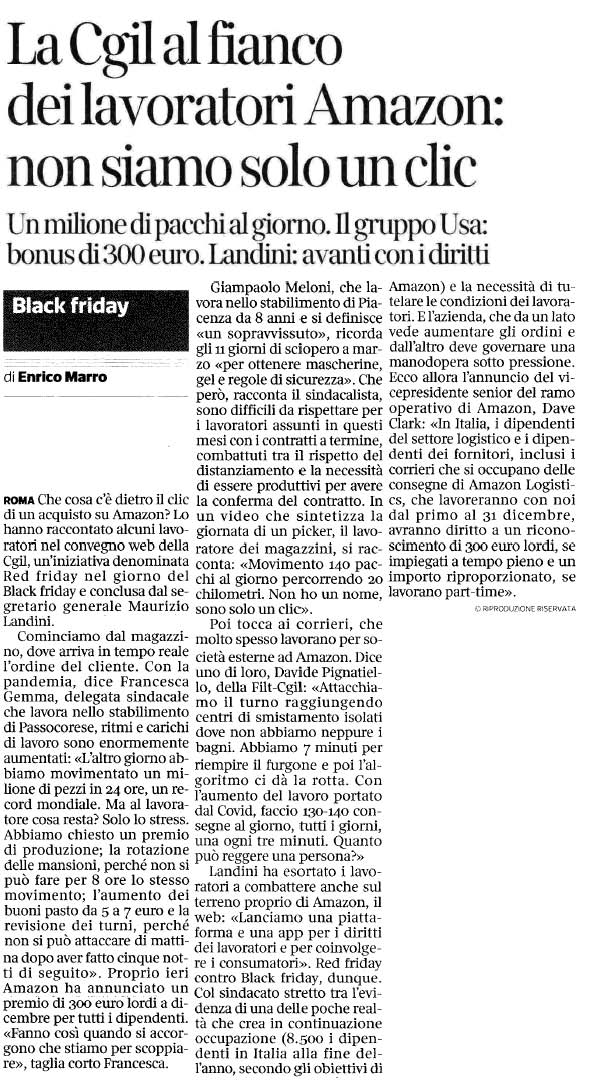 28 novembre 2020 corriere della sera