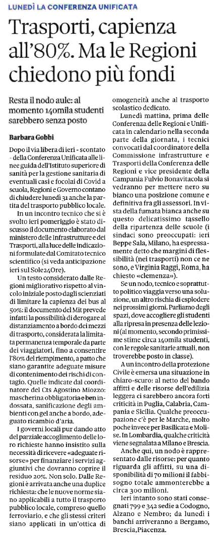 29 agosto 2020 il sole24ore