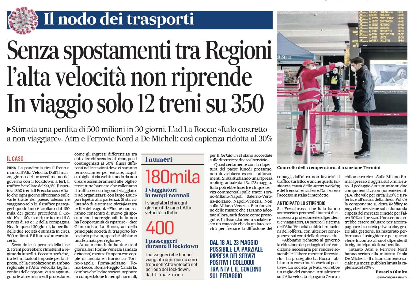 29 aprile 2020 il messaggero trasporti